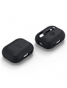 Spigen SILICONE FIT STRAP Apple AIRPODS PRO 1/2 SVART/FANTOMGRÖN