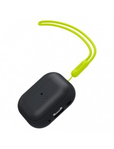 Spigen SILICONE FIT STRAP Apple AIRPODS PRO 1/2 SVART/FANTOMGRÖN