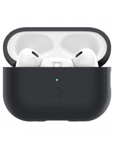 Spigen SILICONE FIT STRAP Apple AIRPODS PRO 1/2 SVART/FANTOMGRÖN