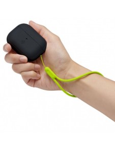 Spigen SILICONE FIT STRAP Apple AIRPODS PRO 1/2 SVART/FANTOMGRÖN