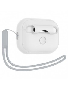 Spigen SILIKON FIT STRAP Apple AIRPODS PRO 1/2 VIT/GRÅ