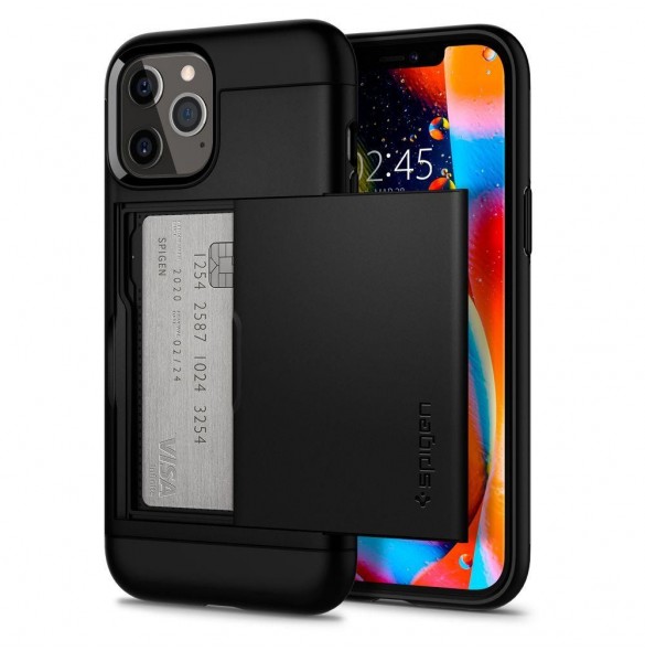 Spigen SLIM ARMOR CS IPHONE 12/12 PRO SVART