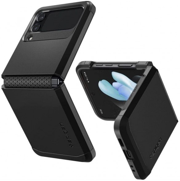 Spigen TOUGH ARMOR GALAXY MED FLIP 4 SVART