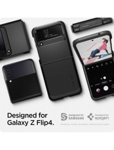 Spigen TOUGH ARMOR GALAXY MED FLIP 4 SVART
