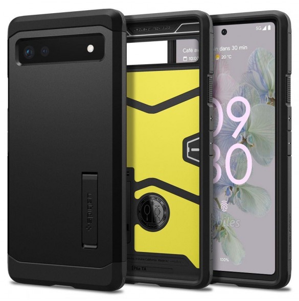 Spigen Tough Armor telefonfodral för Google Pixel 6A svart