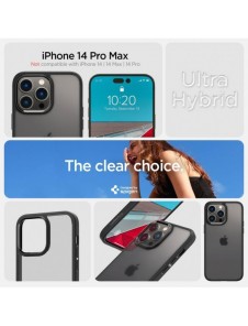 Spigen ULTRA HYBRID IPHONE 14 PRO MAX FROST SVART
