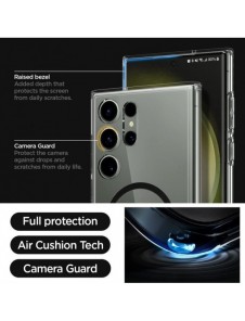 Spigen ULTRA HYBRID ONETAP RING MAGSAFE GALAXY S23 ULTRA SVART