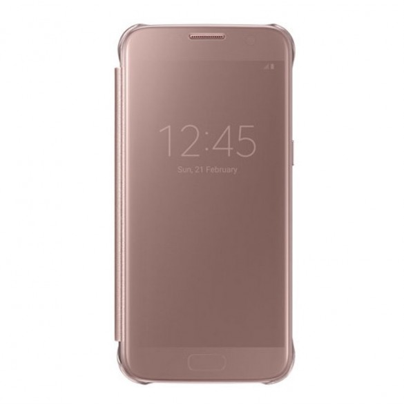 Samsung Galaxy S7 EF-ZG930CZE Clear view cover - Kopparfärgad