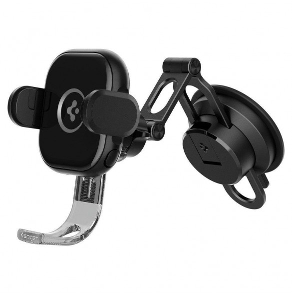 Spigen UTS35W ONETAP UNIVERSAL WINDSHIELD & DASHBOARD CAR MOUNT WIRELESS CHARGER BLACK