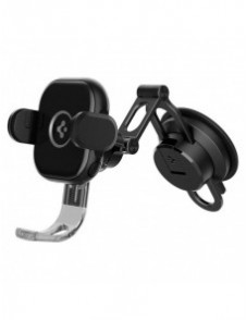 Spigen UTS35W ONETAP UNIVERSAL WINDSHIELD & DASHBOARD CAR MOUNT WIRELESS CHARGER BLACK
