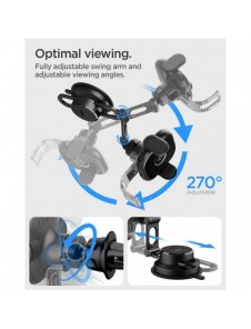 Spigen UTS35W ONETAP UNIVERSAL WINDSHIELD & DASHBOARD CAR MOUNT WIRELESS CHARGER BLACK