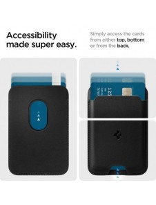 Spigen VALENTINUS MAGSAFE UNIVERSAL MAGNETISK KORTHÅLLARE SVART