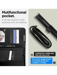 Spigen WALLET" S" PLUS GALAXY A54 5G SVART
