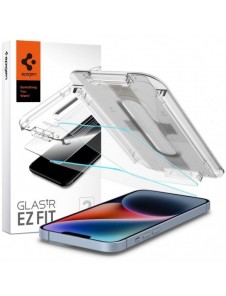 Härdat glas för iPhone 13 / 13 Pro / 14 med Spigen Glas.tR EZ FIT applikator (2 st.)
