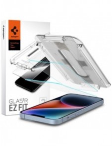 Härdat glas för iPhone 13 / 13 Pro / 14 med Spigen Glas.tR EZ FIT applikator (2 st.)