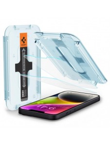 Härdat glas för iPhone 13 / 13 Pro / 14 med Spigen Glas.tR EZ FIT applikator (2 st.)