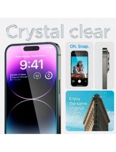 Härdat glas för iPhone 14 Pro Max med Spigen Glas.tR EZ FIT applikator (2 st.)