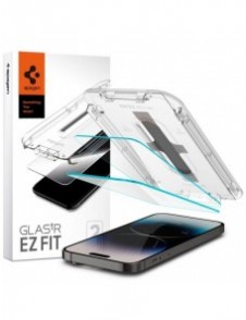 Härdat glas för iPhone 14 Pro med Spigen Glas.tR EZ FIT applikator (2 st.)