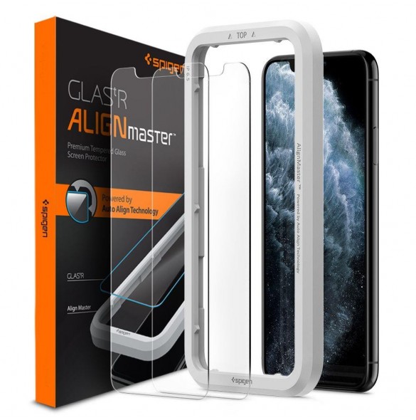 HÄRDAT GLAS Spigen ALM GLAS.TR SLIM 2-PACK IPHONE 11