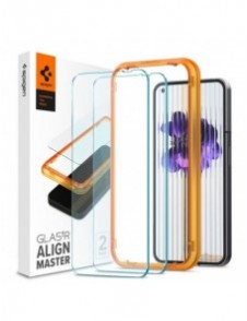 HÄRDAT GLAS Spigen ALM GLAS.TR SLIM 2-PACK INGENTING TELEFON 1 CLEAR