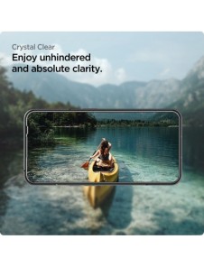 HÄRDAT GLAS Spigen ALM GLAS.TR SLIM 2-PACK INGENTING TELEFON 1 CLEAR