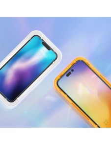 HÄRDAT GLAS Spigen ALM GLASS FC 2-PACK IPHONE 14 PRO SVART