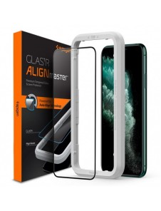 HÄRDAT GLAS Spigen ALM GLASS FC IPHONE 11 PRO MAX SVART