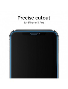 HÄRDAT GLAS Spigen ALM GLASS FC IPHONE 11 PRO MAX SVART
