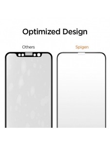 HÄRDAT GLAS Spigen ALM GLASS FC IPHONE 11 PRO MAX SVART