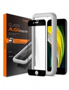 HÄRDAT GLAS Spigen ALM GLASS FC IPHONE 7 / 8 / SE 2020 / 2022 SVART