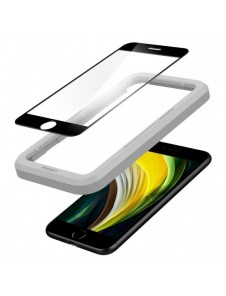 HÄRDAT GLAS Spigen ALM GLASS FC IPHONE 7 / 8 / SE 2020 / 2022 SVART