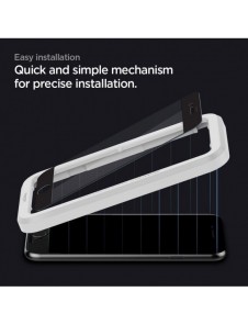 HÄRDAT GLAS Spigen ALM GLASS FC IPHONE 7 / 8 / SE 2020 / 2022 SVART
