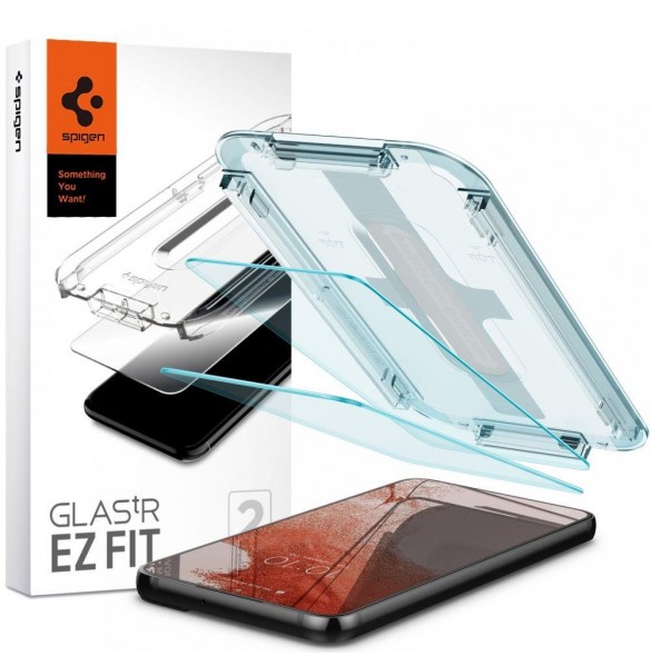 HÄRDAT GLAS Spigen GLAS.TR "EZ FIT" 2-PACK GALAXY S22+ PLUS