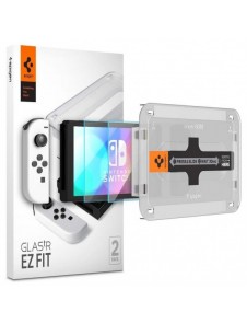 HÄRDAT GLAS Spigen GLAS.TR "EZ FIT" 2-PACK NINTENDO SWITCH OLED