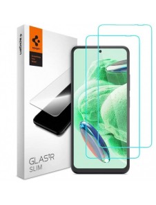 HÄRDAT GLAS Spigen GLAS.TR SLIM 2-PACK XIAOMI REDMI NOTE 12 4G / 5G / POCO X5 5G CLEAR