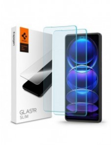 HÄRDAT GLAS Spigen GLAS.TR SLIM 2-PACK XIAOMI REDMI NOTE 12 PRO 5G / 12 PRO+ PLUS 5G / POCO X5 PRO 5G CLEAR