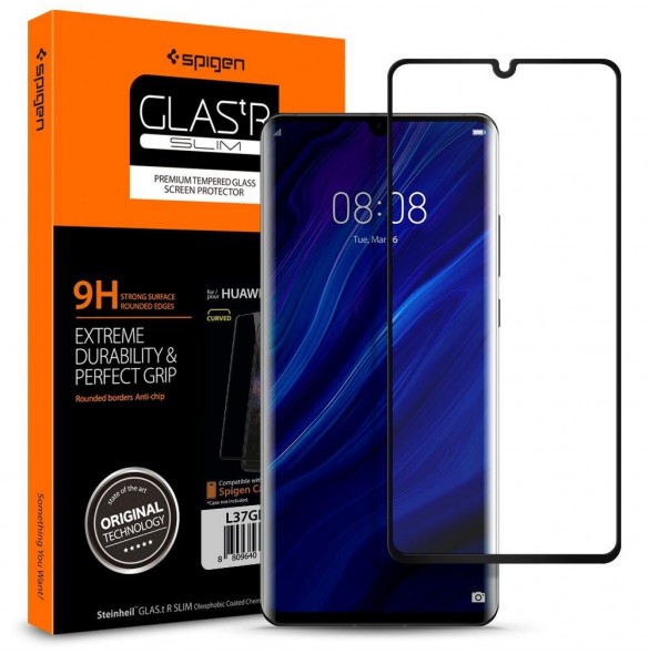 HÄRDAT GLAS Spigen GLAS.TR SLIM Huawei P30 PRO SVART