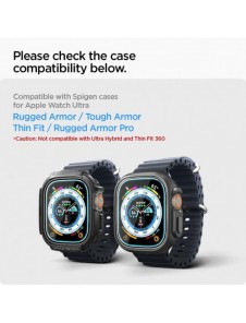 HÄRDAT GLAS Spigen GLAS.TR" EZ FIT" 2-PACK Apple Watch ULTRA (49 MM) CLEAR