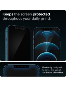 HÄRDAT GLAS Spigen GLAS.TR" EZ FIT" 2-PACK IPHONE 12 PRO MAX