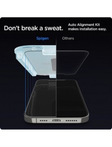HÄRDAT GLAS Spigen GLAS.TR" EZ FIT" 2-PACK IPHONE 12/12 PRO