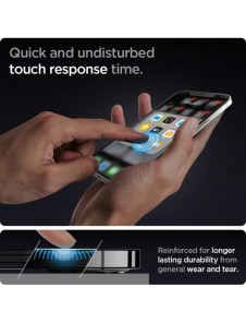 HÄRDAT GLAS Spigen GLAS.TR" EZ FIT" 2-PACK IPHONE 12/12 PRO