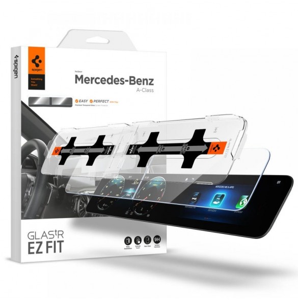 HÄRDAT GLAS Spigen GLAS.TR" EZ FIT" SET Mercedes A-KLASS 2020 / 2021