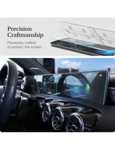 HÄRDAT GLAS Spigen GLAS.TR" EZ FIT" SET Mercedes A-KLASS 2020 / 2021
