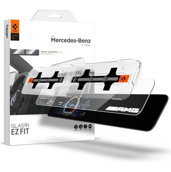 HÄRDAT GLAS Spigen GLAS.TR" EZ FIT" SET Mercedes E-KLASS 2020 / 2021