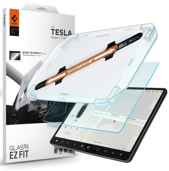 HÄRDAT GLAS Spigen GLAS.TR" EZ FIT" TESLA MODELL Y / 3