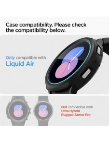 HÄRDAT GLAS Spigen GLAS.TR" EZ-FIT" 2-PACK GALAXY Watch 4/5 (40 MM)