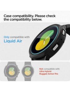 HÄRDAT GLAS Spigen GLAS.TR" EZ-FIT" 2-PACK GALAXY Watch 4/5 (44 MM)