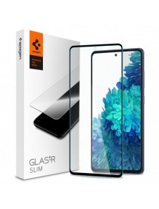 HÄRDAT GLAS Spigen GLASS FC GALAXY S20 FE SVART