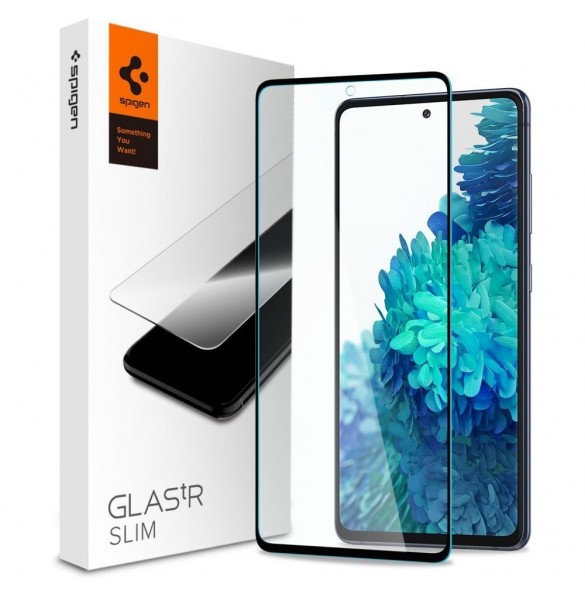 HÄRDAT GLAS Spigen GLASS FC GALAXY S20 FE SVART