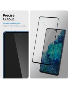 HÄRDAT GLAS Spigen GLASS FC GALAXY S20 FE SVART